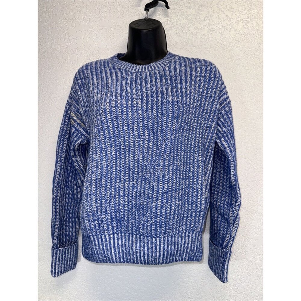 NWT Blue White Sweater by EDC by Esprit Women's sz Small Thick Warm Cozy Bust 38